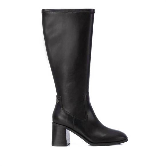 NEW XTI women's faux leather boots in black - Picture 1 of 5